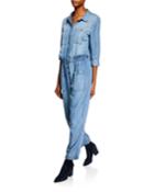 Norma Chambray Button-down Jumpsuit
