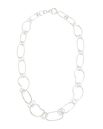 Sterling Silver Kidney-link Necklace,