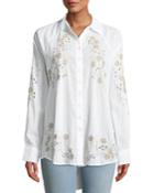 Embroidered Oversized Blouse
