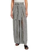 Selma Printed Wide-leg Pants