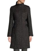 Leopard-print Stand-collar Coat