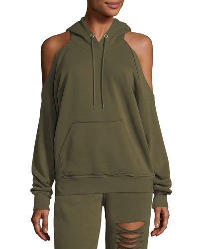 Cold-shoulder Hooded