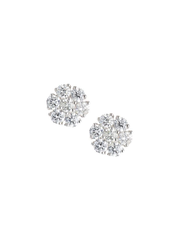 18k Diamond Cluster