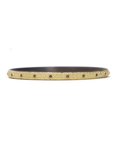 Old World Slim Black Diamond Bangle Bracelet