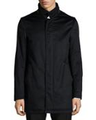 New Solferino Cashmere Car Coat, Black