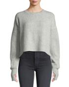 Cropped Wool-cashmere Ribbed