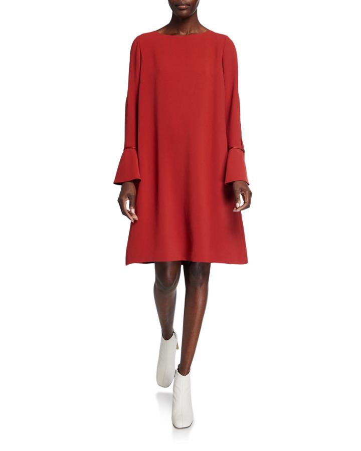 Jorie Long-sleeve Crepe