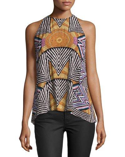 Halter-neck Printed Top,