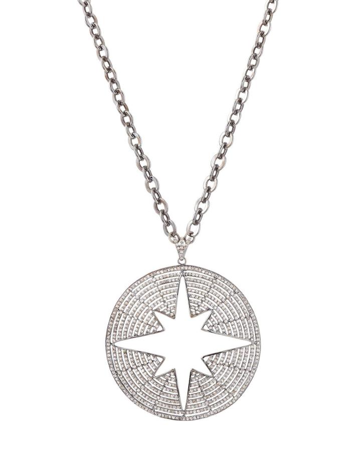 Open Starburst Diamond Pendant Necklace