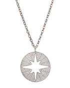 Open Starburst Diamond Pendant Necklace