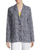 Geometric Jacquard Interlock Jacket,