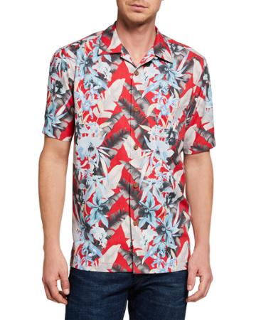 Men's Da Vinci Vines Tropical Print Camp