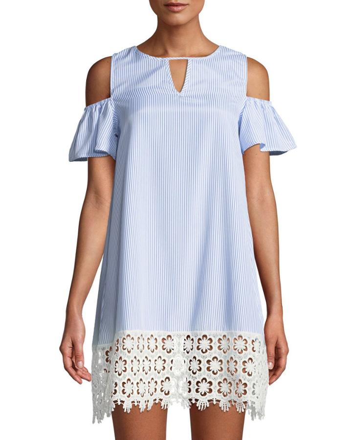 Striped Cold-shoulder