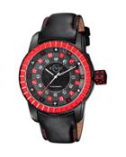 48mm Men's Lucky 7 Stainless Steel Watch, Red