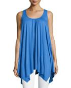Strappy-back Sleeveless Top, Blue
