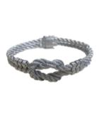 Men's Double-cable Bracelet W/ Open Knot