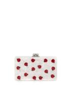 Jean Ladybug Box Clutch Bag, White