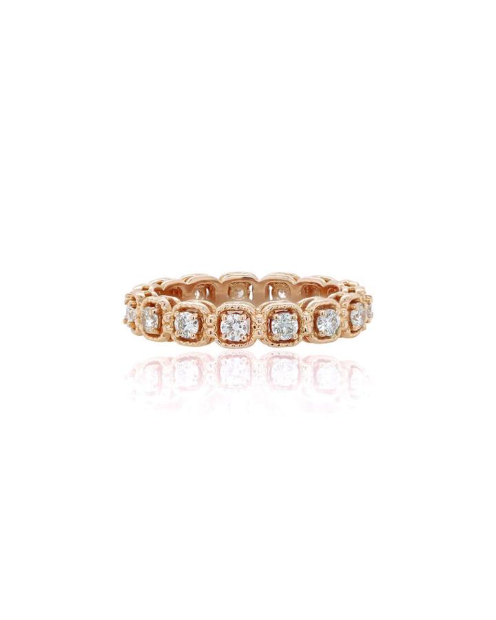 18k Rose Gold 15-diamond Eternity Ring,