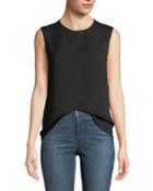 Sleeveless Crewneck Lace-back