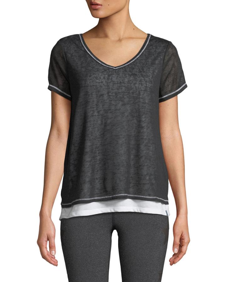 Two-tone Overlapping Tee