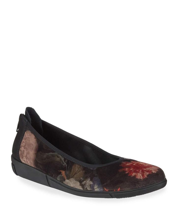 Dinnie Floral-print Ballerina Flats