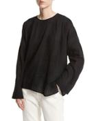 Shadow Plaid Drapey Easy Top