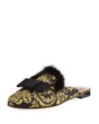 Masha Mink-trim Brocade