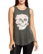 Flower Skull Gauzy Tee