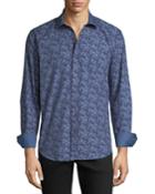 Men's Shaped-fit Floral Woven