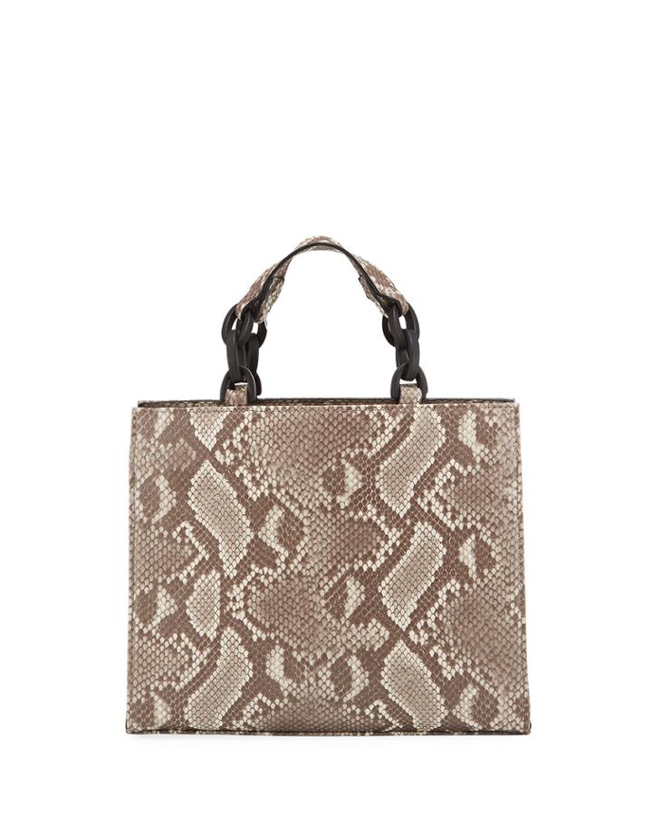 Bowie Python-print Tote