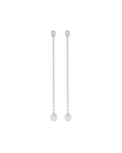 18k Pebbles Diamond Dangle Earrings,