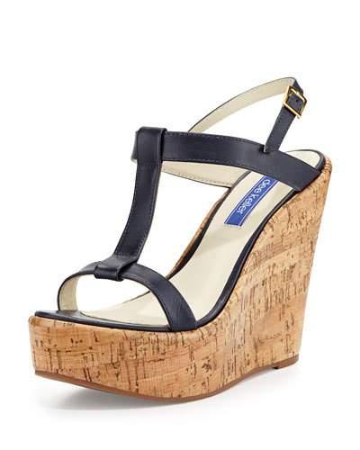 Erin Cork Leather Wedge