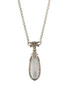 Aegean Rock Crystal & Mother-of-pearl Doublet Pendant Necklace