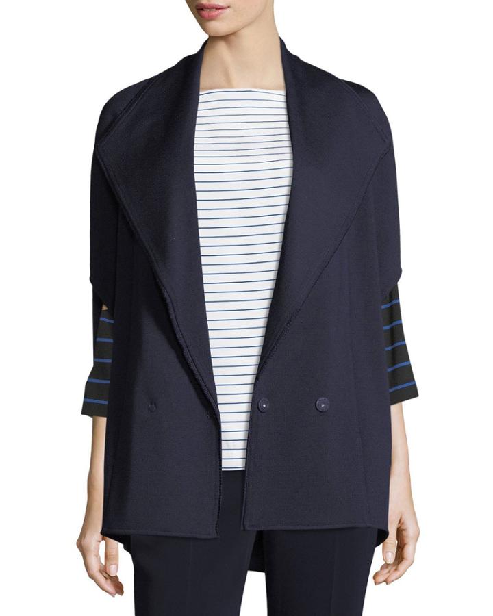 Circular Milano Knit Cape Jacket