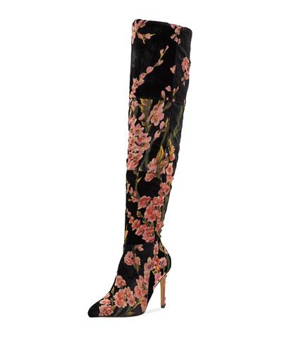 Duchess Floral Over-the-knee Boot