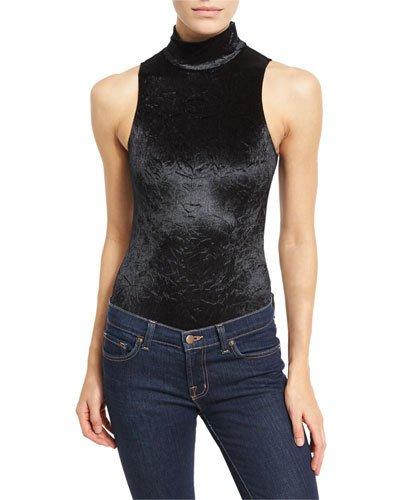 Crushed Velvet Sleeveless Bodysuit