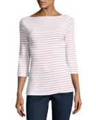 Striped Fitted Crewneck Tunic