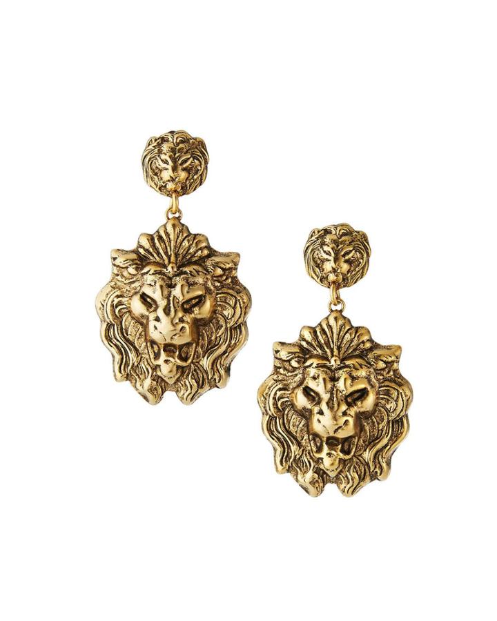 Lion Head Earrings