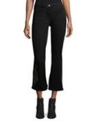 Cole Studded Crop Bell-bottom Jeans