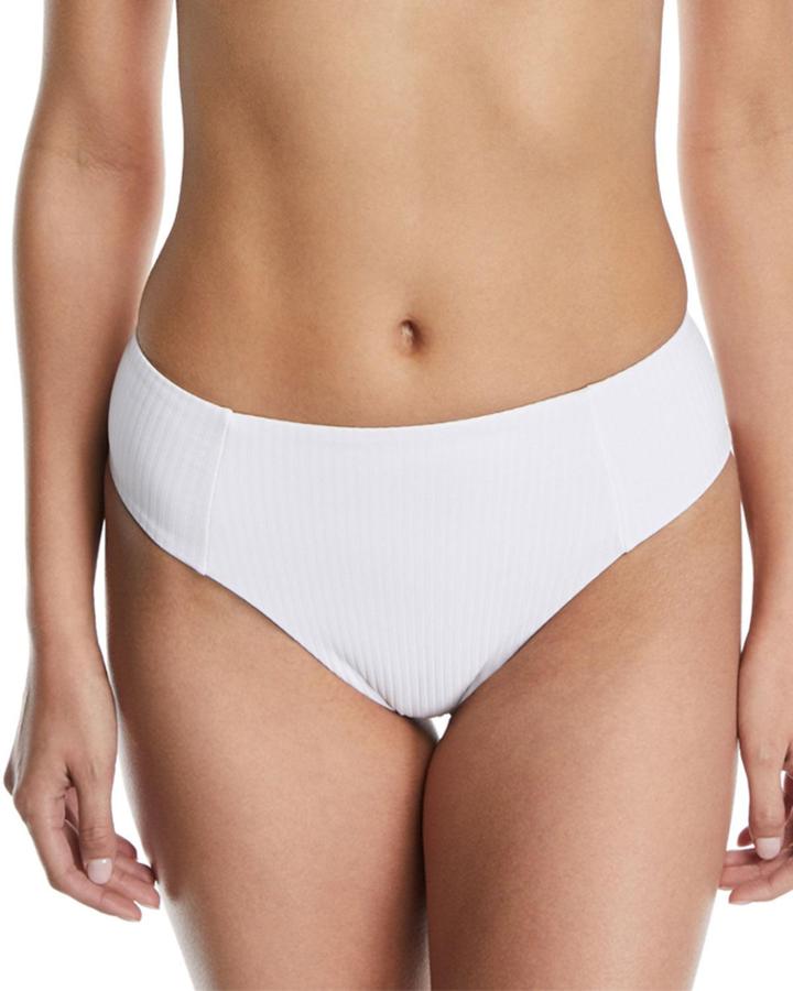 Sieena High-waist Textured Swim Bikini Bottoms