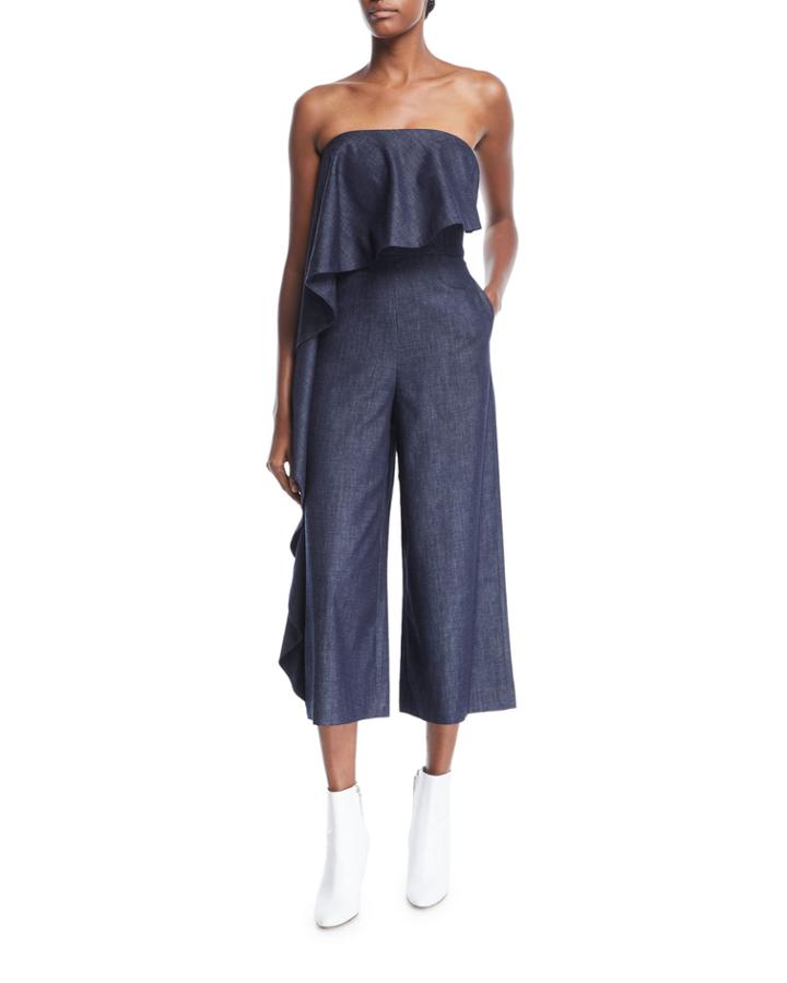 Elvire Strapless Wide-leg Jumpsuit