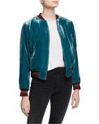 Reversible Velour Bomber Jacket