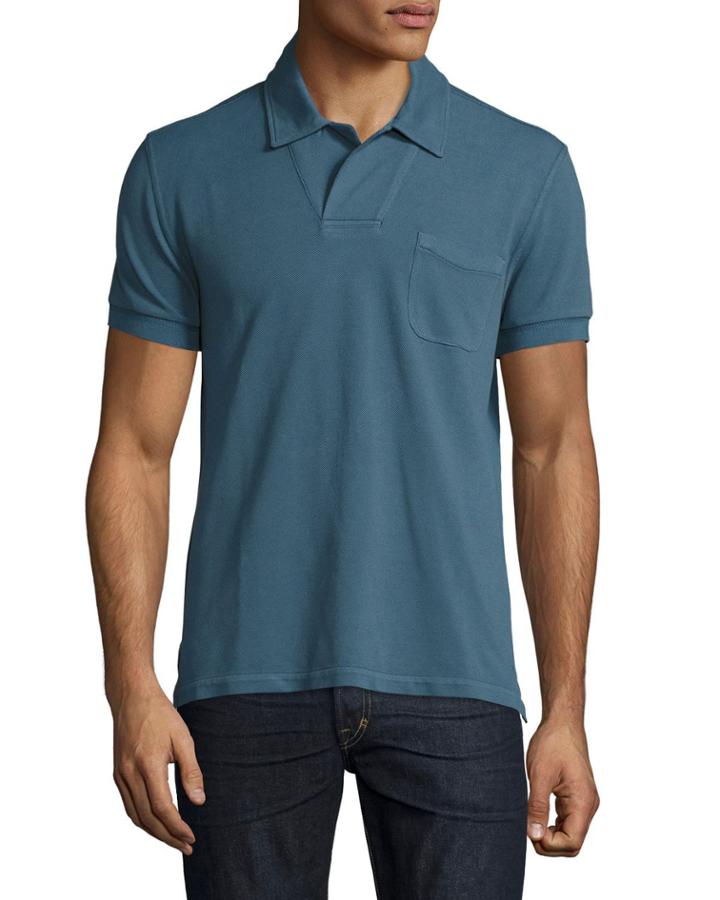 Short-sleeve Polo Shirt, Cadet Teal