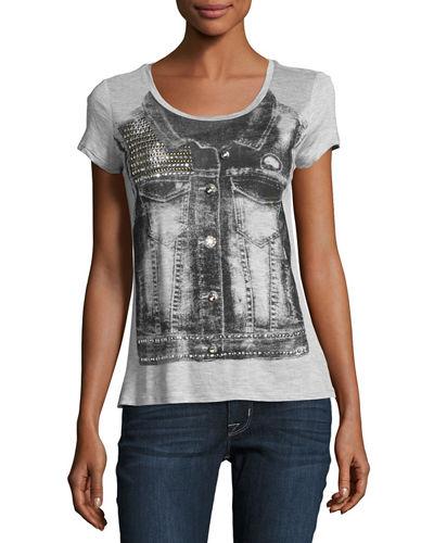 Denim Vest-graphic Tee