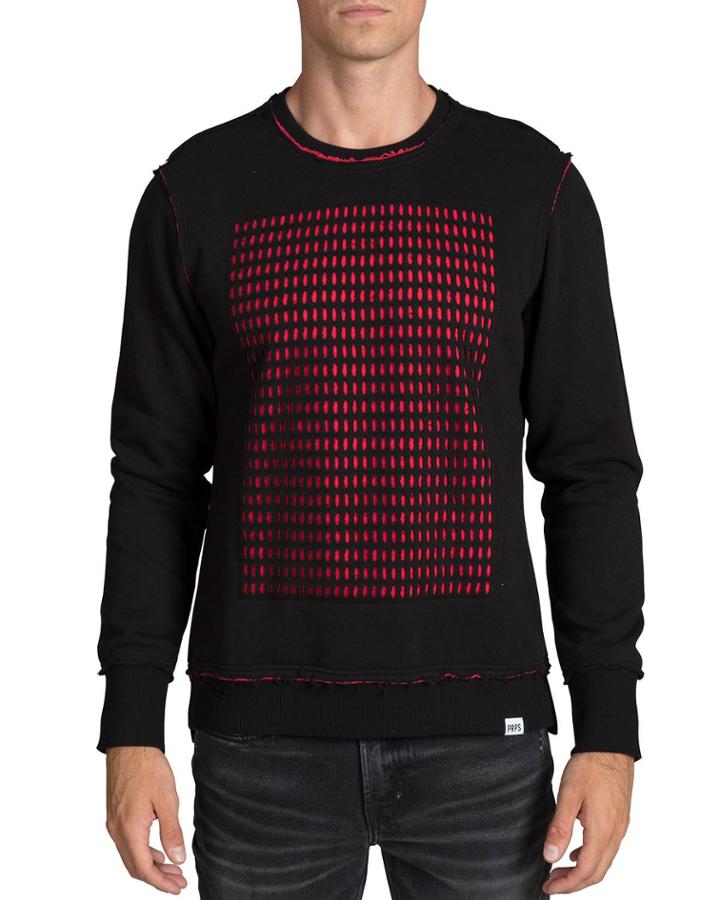 Men's Perforated-panel Crewneck