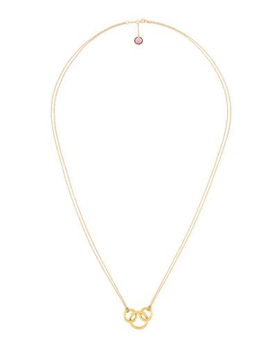18k Yellow Gold Long Double-strand Necklace