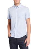 Men's Short-sleeve Gingham Woven