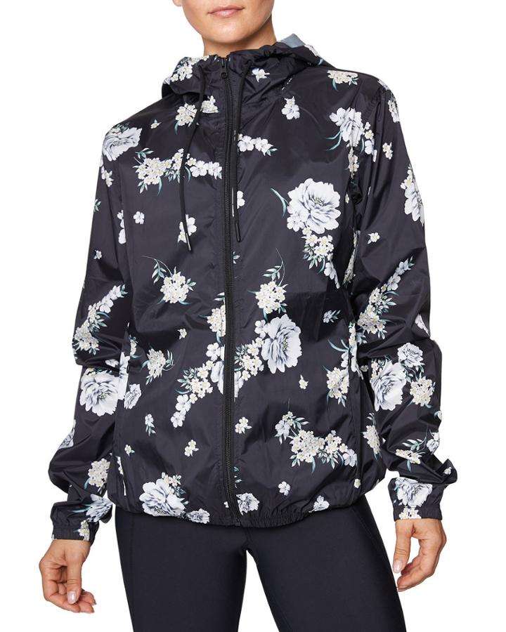 Printed Rubberized Wind-resistant Hooded Jacket