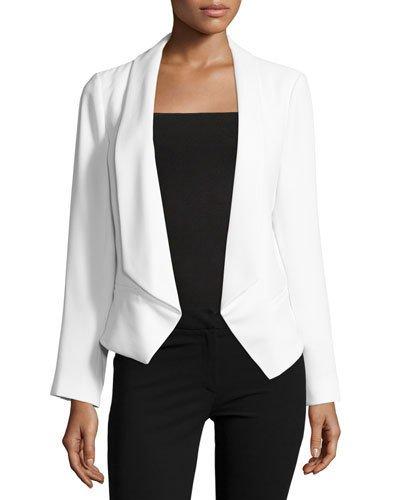 Crepe Open-front Jacket,