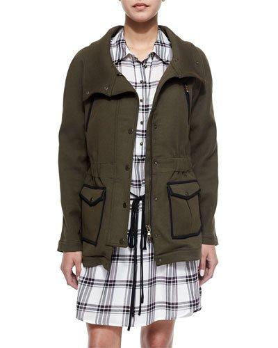 Army Stretch Cotton Zip Jacket